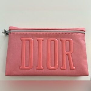 Dior Beauty Coral Pink Cosmetic Pouch